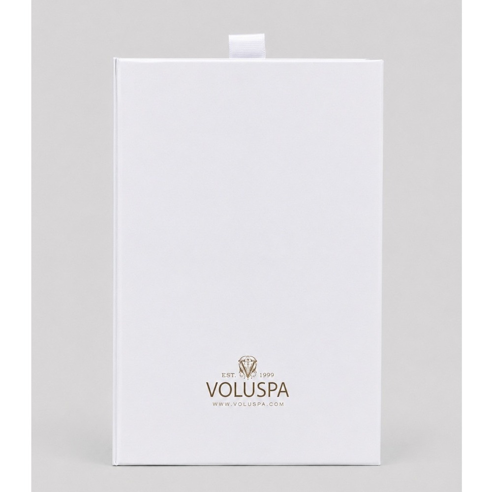 Voluspa Luxury Candle Gift Set White Gold Foil Logo Slide Drawer Box New